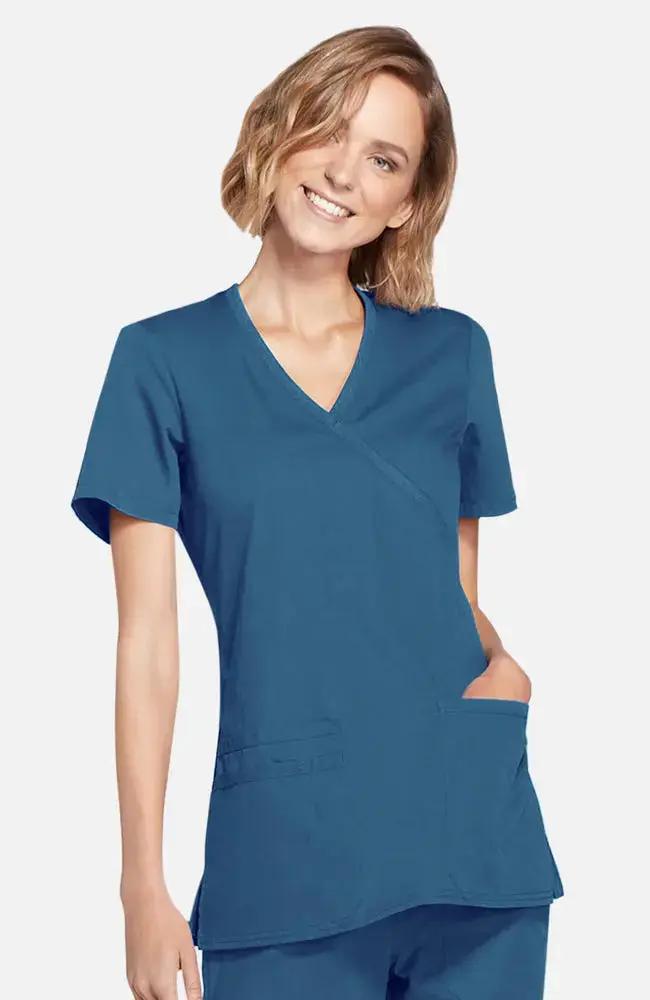 Cherokee Original Women's Mock Wrap Scrub Top WW650 Simply Scrubs Australia